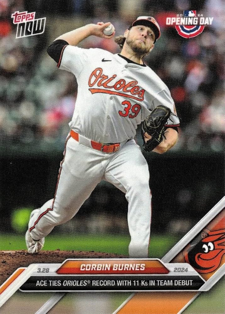 Amazon.com: 2024 Topps Now #7 Corbin Burnes Baseball Card